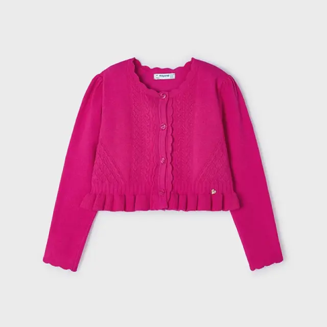 Mini 2 έως 10 ετών Ζακέτα Better Cotton ecofriends φούξια - 5Ε