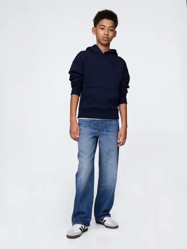 Μπλε Παιδικό UltraSoft Pull-On Baggy Τζιν Παντελόνι New medium wash - XS