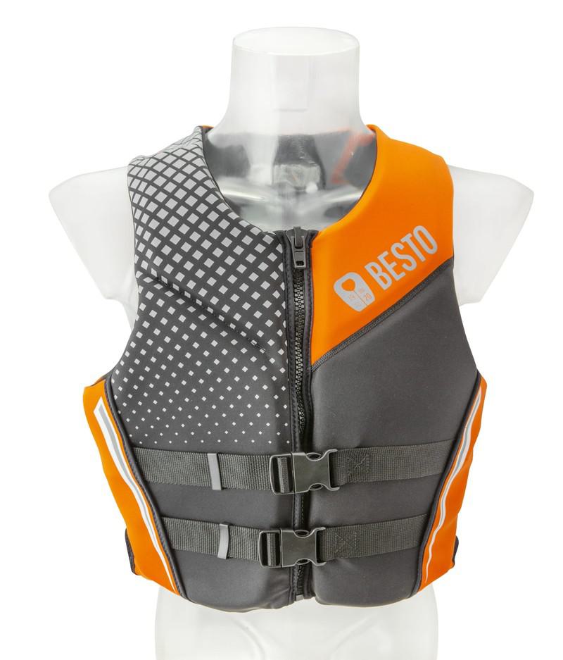Besto Σωσίβιo Neoprene 50N Black/Grey/Orange - 2XL