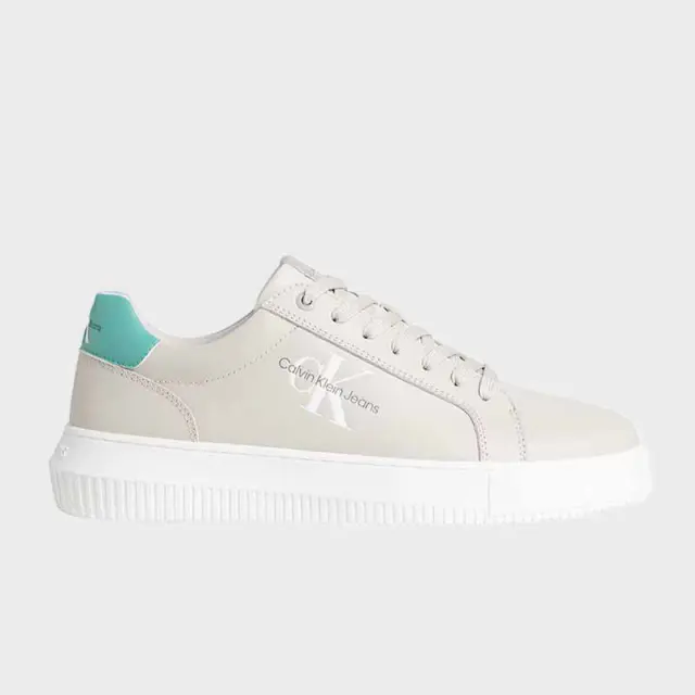 Calvin Klein - Cupsole Mono Lth Ανδρικά Chunky Sneakers YM0YM00681-0H8 Μπεζ - 45