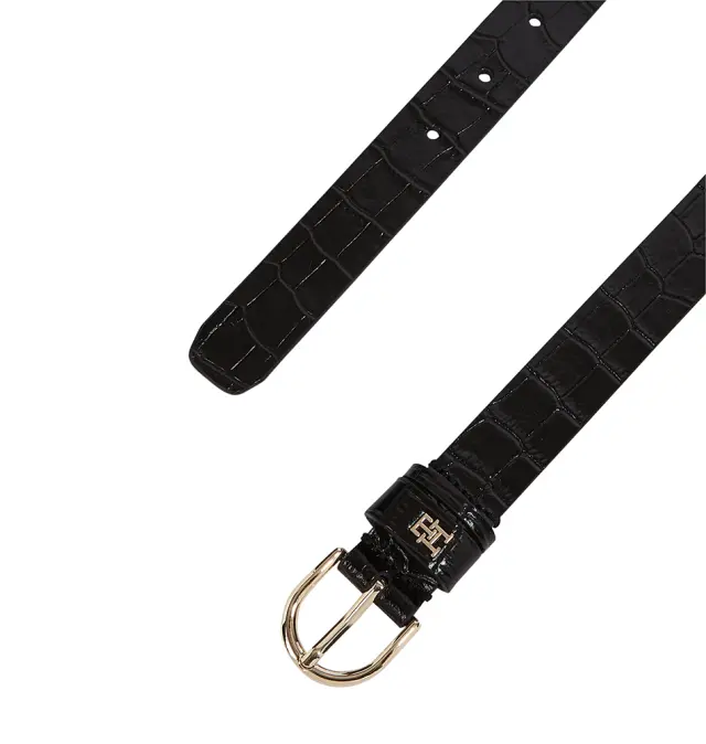 Ζώνη TOMMY HILFIGER Essential Effortless 2.5 Croc 17755 Μαύρο - 90 2