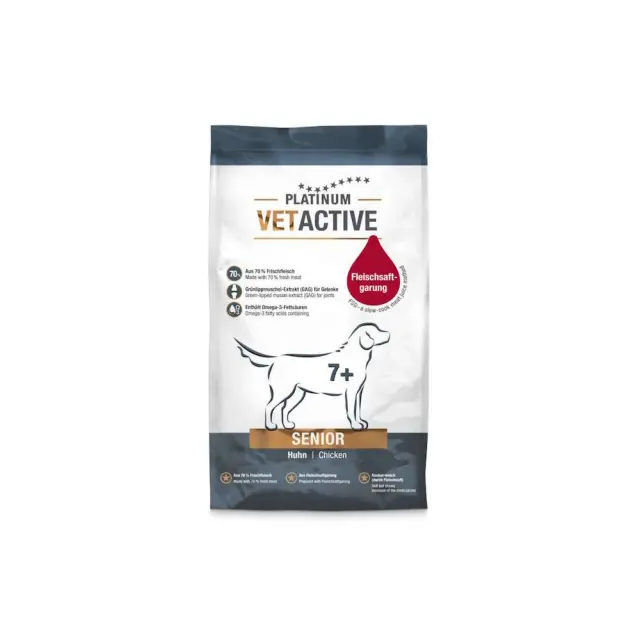 Platinum Vetactive Senior Μαγειρευτή Ξηρά Τροφή 1.5Kg Μονόχρωμο