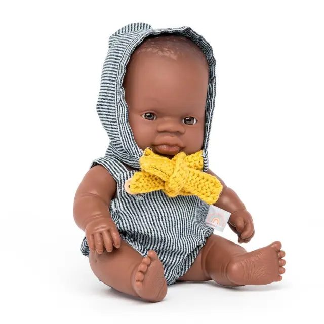 MINILAND DOLLS MINILAND ΜΩΡΟ ΚΟΥΚΛΑ ΑΦΡΙΚΑΝΟΣ 21 CM ΜΕ ΡΟΥΧΑΛΑΚΙΑ