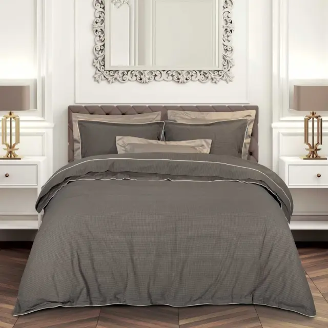 Σετ Σεντόνια 250x270 King Essential Greenwich Polo Club 2375 Dark Taupe 100% βαμβακερόΧωρίς Λάστιχο