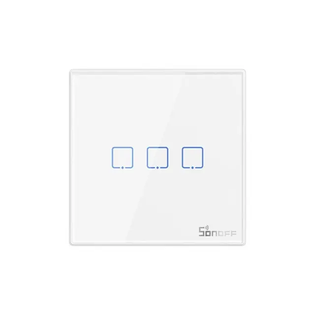 Smart Wireless Wall Switch Sonoff T2EU3C-RF 433MHz (3-channel)