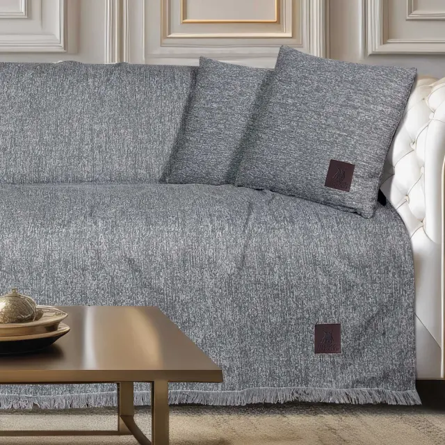 Διακοσμητικό Μαξιλάρι 40x40 Greenwich Polo Club Essential 3988 Grey 100% βαμβακερό 3