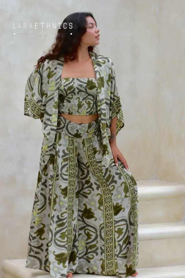 LARA ETHNICS “KAYLA” KIMONO (KAYLA-AZTEQUE-FICELLE)