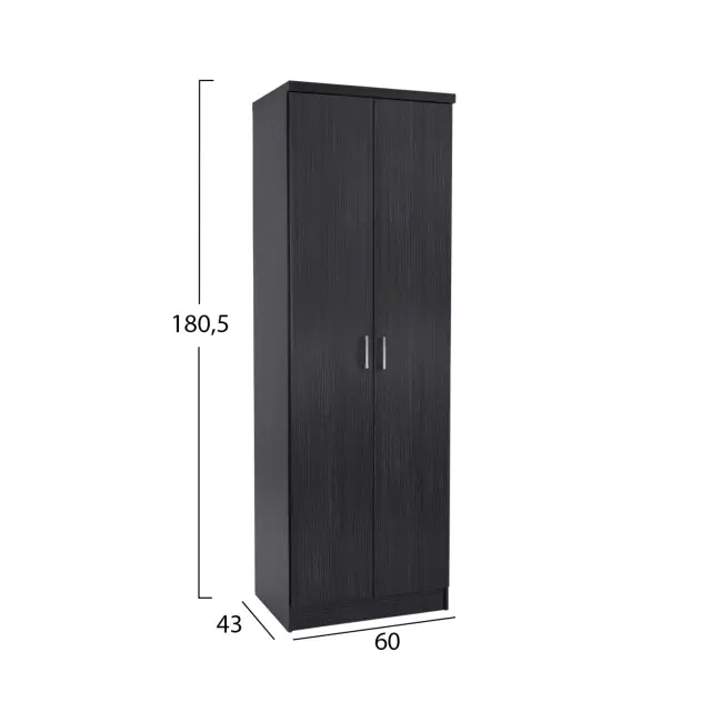 ΠΑΠΟΥΤΣΟΘΗΚΗ ΞΥΛΙΝΗ ΜΕ 6 ΡΑΦΙΑ 60X43X180.5εκ. ZEBRANO FB2379.01 2