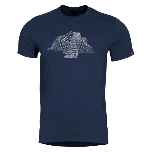 Pentagon Wireframe T-Shirt -Μπλούζα Κοντομάνικη για Καθημερινή Χρήση  - 05MB-Midnight Blue-Σκούρο Μπλε