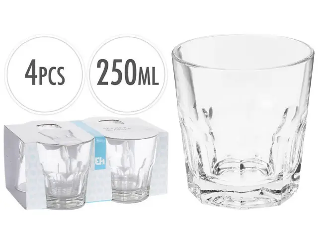 Σετ Γυάλινα Ποτήρια Excellent Houseware χωρητικότητας 250ml - 4 τεμάχια YE5000060 2