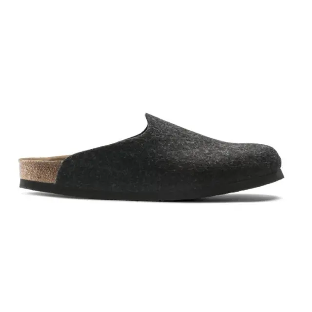 Birkenstock Παντόφλες Unisex τσόχα Μαύρο BIR/AMSTERDAM 559123 ANTHRACI