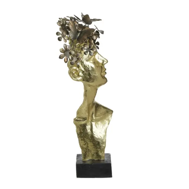 Προτομή Αντικέ Χρυσό Polyresin 21x12x44cm 3-70-287-0078 2