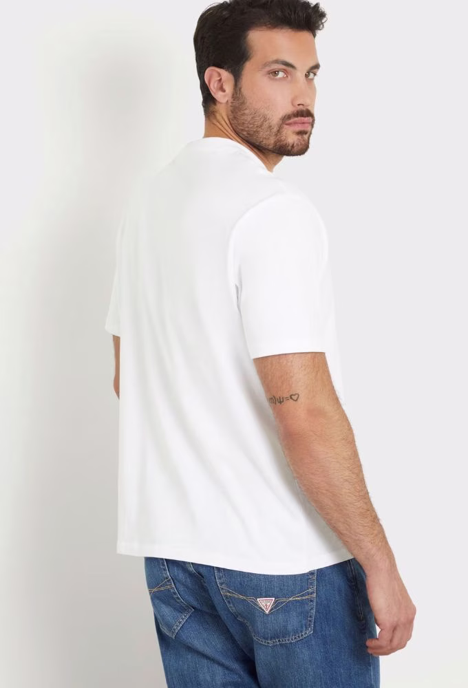 Guess Ανδρικό T-shirt Κοντομάνικο Λευκό Άσπρο - XL 3