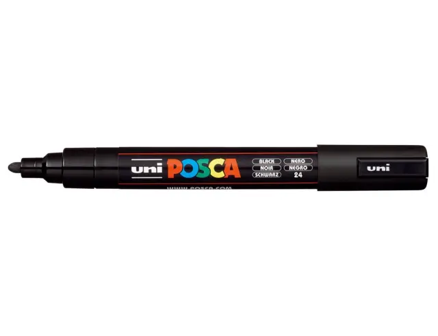 Μαρκαδόροι Σχεδίου Uni Posca PC-5M Βasic Medium με πάχος μύτης 1.8-2.5mm - 4 τεμάχιαPC-5M 4P SET BASIC COLOR 2