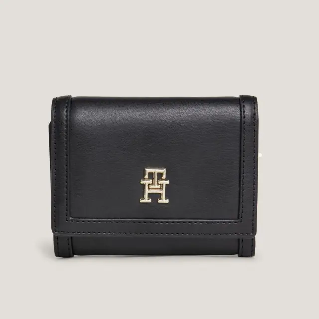 Tommy Hilfiger - Γυναικείο Πορτοφόλι City Med Flap Wallet AW0AW15746-BDS Μαύρο