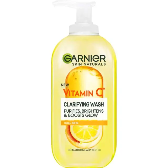 Skin Naturals Clarifying Wash Purifires Brightens & Boosts Glow Vitamin C - Gel Καθαρισμού Με Βιταμίνη C Kαι Εκχύλισμα Κίτρου 200ml