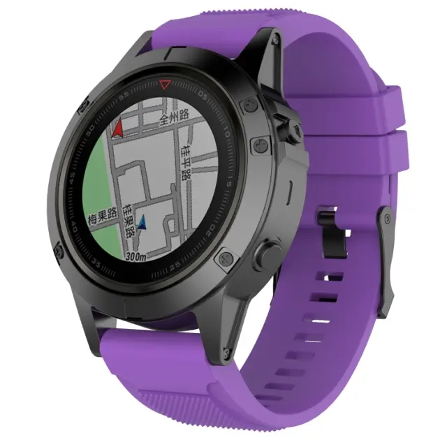 QuickFit Λουράκι για Garmin Fenix 3/5x/3hr/5x Plus/6x/6x Pro/7x/8/9 (51mm)- Purple OEM 2
