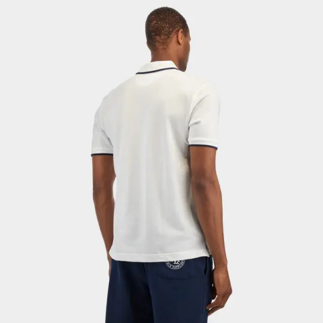 La Martina - Ανδρικό T-Shirt Polo Anthony Regular Fit BPMP04-PK031-00001 Λευκό - 2XL 2