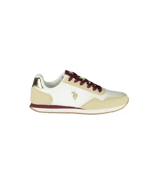 U.S. Polo Assn. - Γυναικεία Sneakers Happy HAPPY004W6NH1-WHBE01 Λευκό/Μπορντό