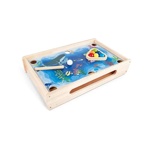 Pin Toys® Ξύλινο Μπιλιάρδο - Pucket 2 σε 1