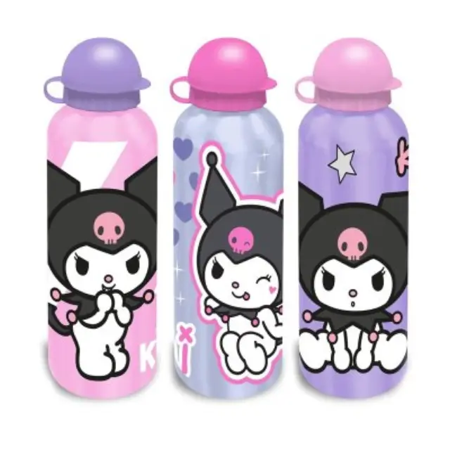 Παγουρίνο αλουμινίου Hello Kitty Kuromi aluminium bottle 500ml (1 τεμ-τυχαία επιλογή σχεδίου)