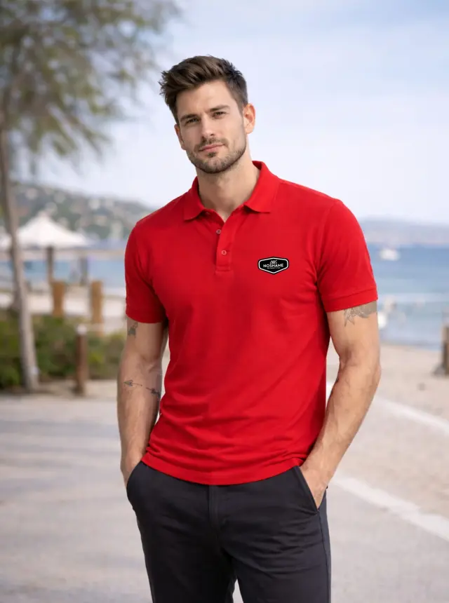 Μπλούζα Polo Noshame® Κόκκινη - 112620 - XXL