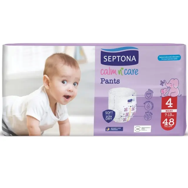 Septona Πάνες Βρακάκι Calm & Care No. 4 για 7-13kg 48τμχ