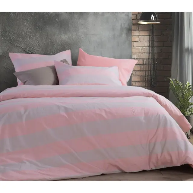 ΣΕΤ ΣΕΝΤΟΝΙΑ ΒΑΜΒΑΚΕΡΑ ΥΠΕΡΔΙΠΛΑ CASUAL STRIPE 240Χ270 NEF-NEF HOMEWARE PETROL 3