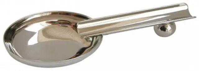 Σταχτοδοχείο Μεταλλικό 1 θέσης για Πούρα 15,5cm Ασημί (1183)