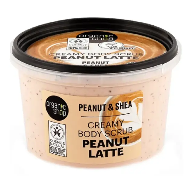 Organic Shop by Natura Siberica Peanut Latte Creamy Scrub Απολεπιστικό Σώματος, 250ml