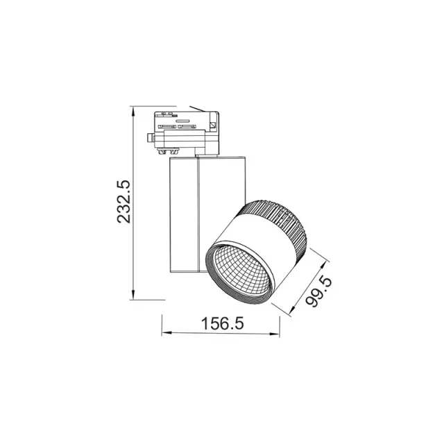 GREY LED COB ΦΩΤΙΣΤΙΚΟ ΡΑΓΑΣ 45W 3000K 4 ΣΥΡΜΑΤΑ 36° 3200LM 230V AC Ra80 / BIENAL4530G4 2