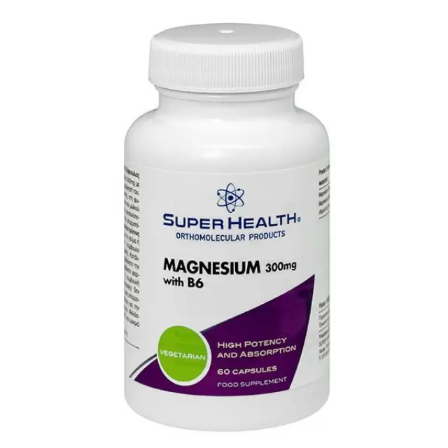 Super Health Magnesium 300mg with B6 60 Caps
