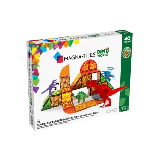 Magna-Tiles Μαγνητικό Παιχνίδι Μαγνητικά Πλακίδια Dino World 40 Κομμάτια για 3+ ετών 22840