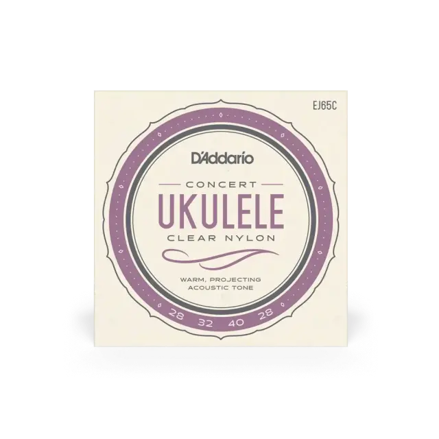 D'Addario EJ65C Clear Nylon Χορδές Concert Ukulele