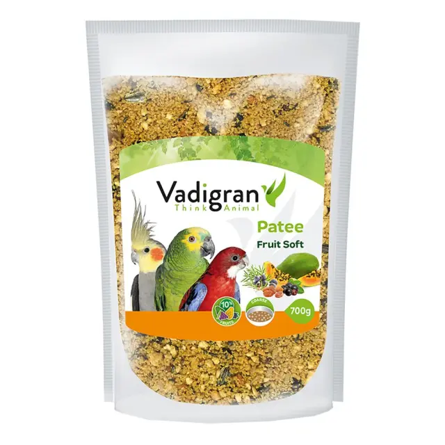 Vadigran Patee Soft Fruit Μαλακό Πατέ με Φρούτα για Παπαγαλάκια & Τροπικά Πτηνά 700gr