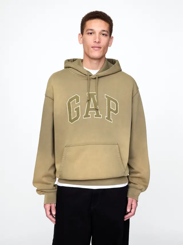 Πράσινο Vintage Soft Oversized Logo Φούτερ Thyme