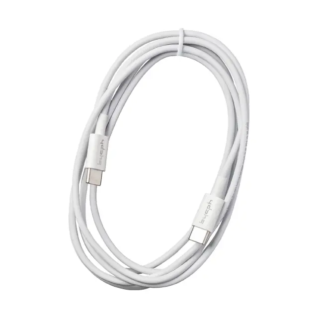 Καλώδιο Σύνδεσης και Φόρτισης Leki Orange Concept USB-C σε USB-C Fast Charging Λευκό 2m 2