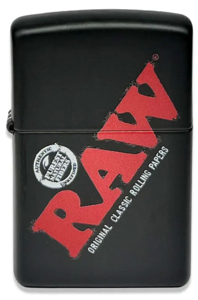 ZIPPO Raw Αναπτήρας - Black with Logo