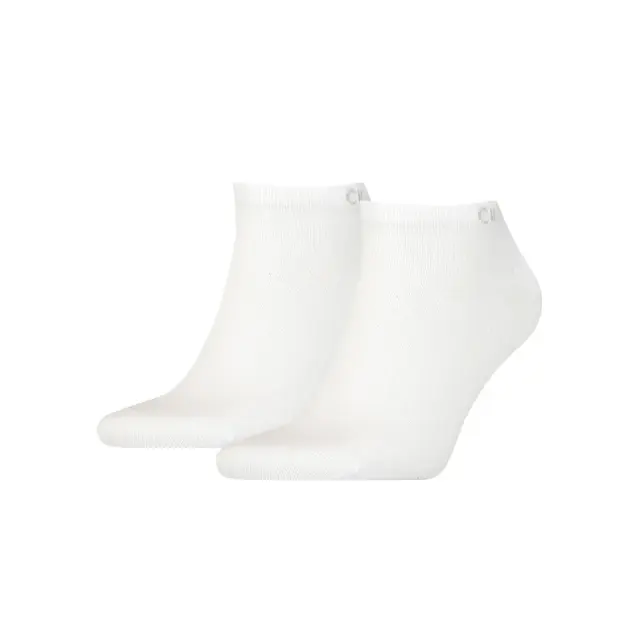 Calvin Klein Ανδρικές Κάλτσες Sneaker Logo - 2 Ζεύγη, Χρώμα Λευκό - 39-42