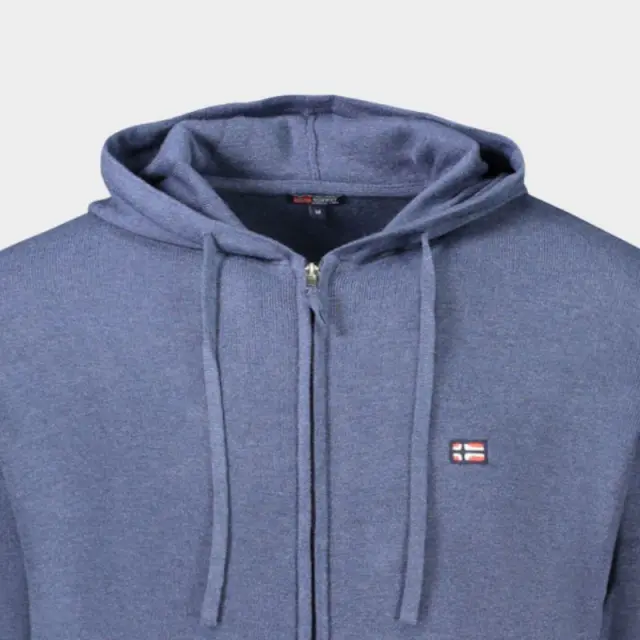 Norway Nautical School - Ανδρικό Πουλόβερ Με Φερμουάρ 843105-DENIM Μπλε - 3XL 3