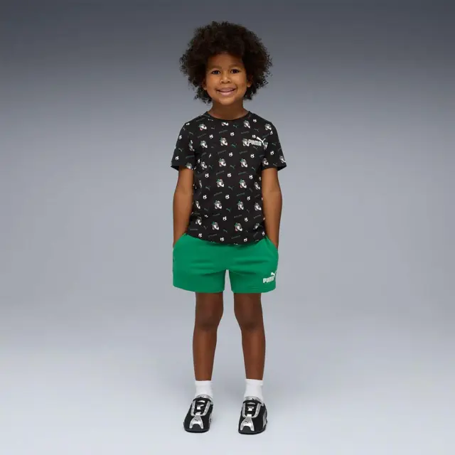 Puma Infant's Super Puma Allover Tee and Shorts Set Μαύρο - Πράσινο 691925-01 (Puma) 3