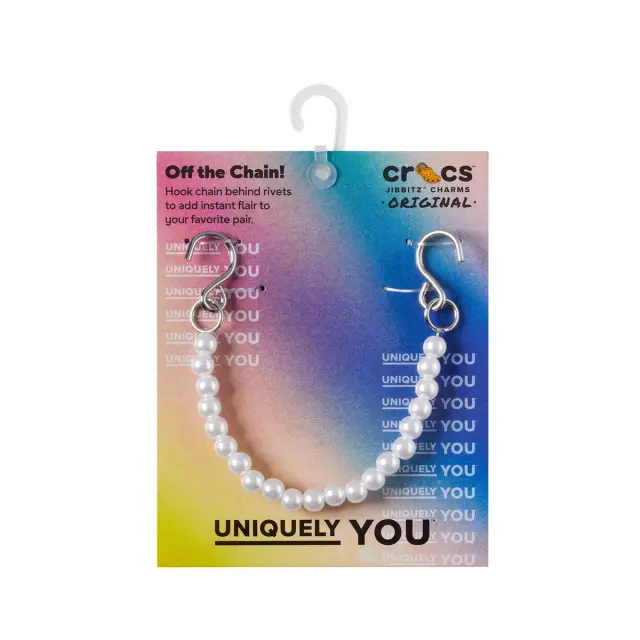 Γυναικείο Διακoσμητικό Crocs Jibbitz Charms 10013439 Pearl Strap Chain Άσπρο - One Size 2