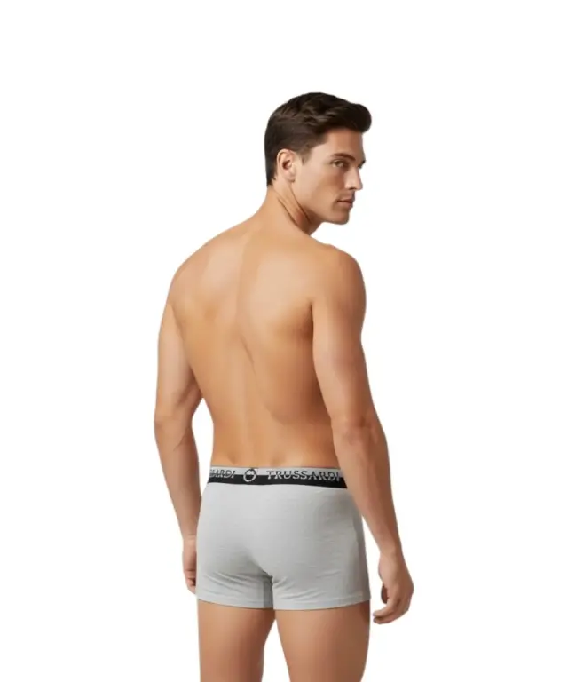 Trussardi Jeans- Ανδρικά Μποξεράκια 2Pack TRU2UTR03-16GREY Γκρι 2