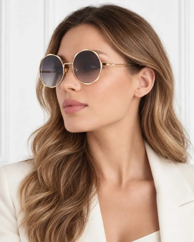Chloé CH0184S 001 Γυναικεία Γυαλιά Ηλίου Χρυσά - 59 mm 2
