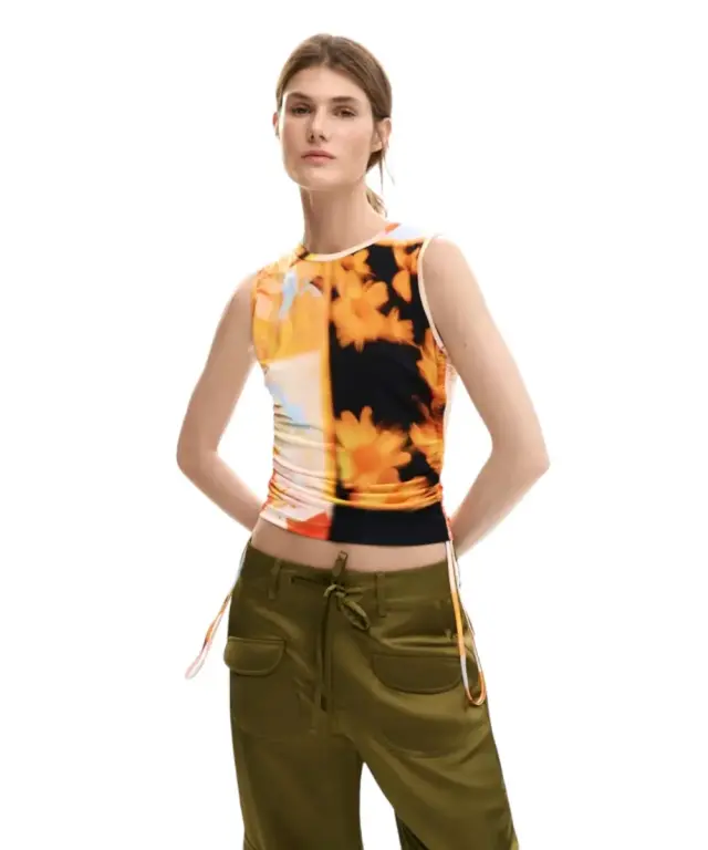 Desigual - Γυναικείο T-shirt Bolonia 26SWTK47-9019 Κίτρινο 2