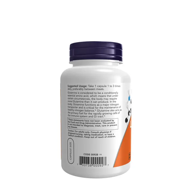 Now Foods L-Glutamine 500mg 120 vcaps (733739000927) 3
