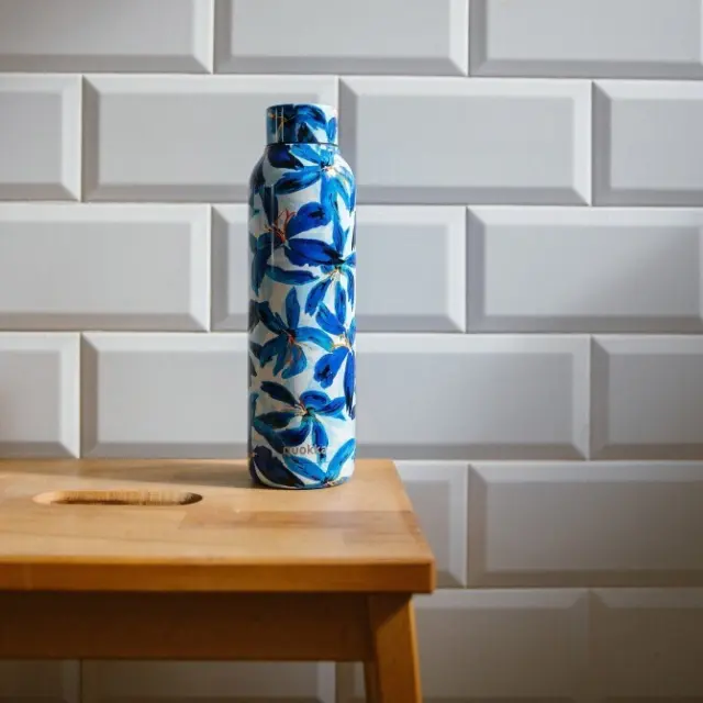 Quokka Μπουκάλι Θερμός Ανοξείδωτο 630ml Blue Hibiscus -12180 2