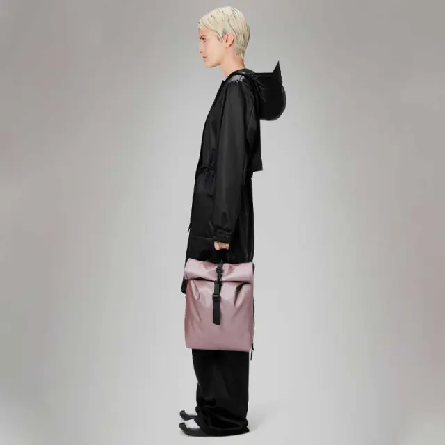 Mini Σακίδιο Πλάτης Rains Rolltop Rucksack 13330-37 Μωβ - ONESIZE 3