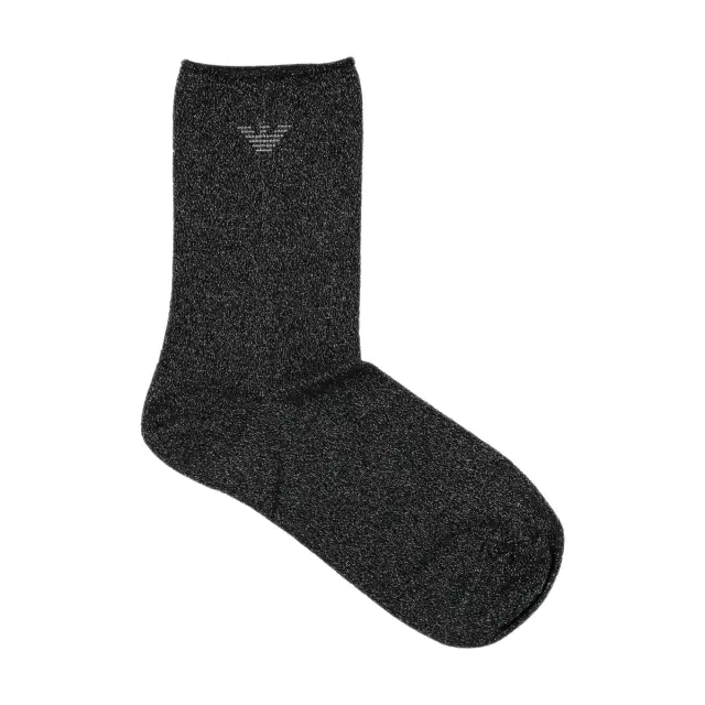 Emporio Armani Γυναικείες Κάλτσες Lurex Thread Eagle Logo, Χρώμα Μαύρο - ONESIZE 3