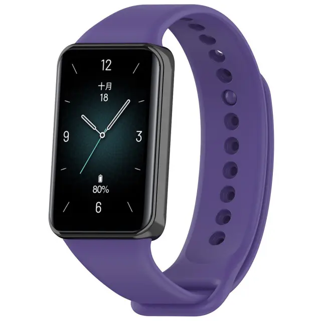 Techsuit® Λουράκι Σιλικόνης για Honor Band 9- Purple